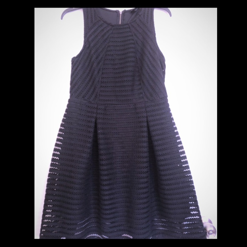 Black Eyelet A line dress
